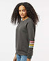 Women's Striped Sleeves Crewneck Sweatshirt