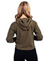 Ladies Cropped Pullover Hooded Sweatshirt