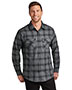 Grey/ Black Open Plaid