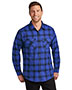 Royal/ Black Open Plaid