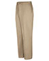 Plain Front Casual Cotton Pants