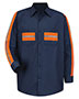 Navy/ Orange Trim