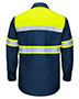 Hi-Visibility Colorblock Ripstop Long Sleeve Work Shirt - TALL