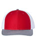 Red/ White/ Heather Grey