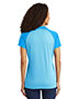 Sport-Tek<sup> ®</sup> Ladies PosiCharge<sup> ®</sup> RacerMesh<sup> ®</sup> Raglan Heather Block Polo. LST641