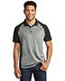 Sport-Tek<sup> ®</sup> PosiCharge<sup> ®</sup> RacerMesh<sup> ®</sup> Raglan Heather Block Polo. ST641