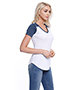 StarTee ST1432  Ladies CVC Varsity V-Neck T-Shirt