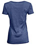 Ladies Vintage Dye Short-Sleeve V-Neck T-Shirt