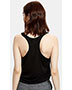 Ladies Sheer Cropped Racer Tank