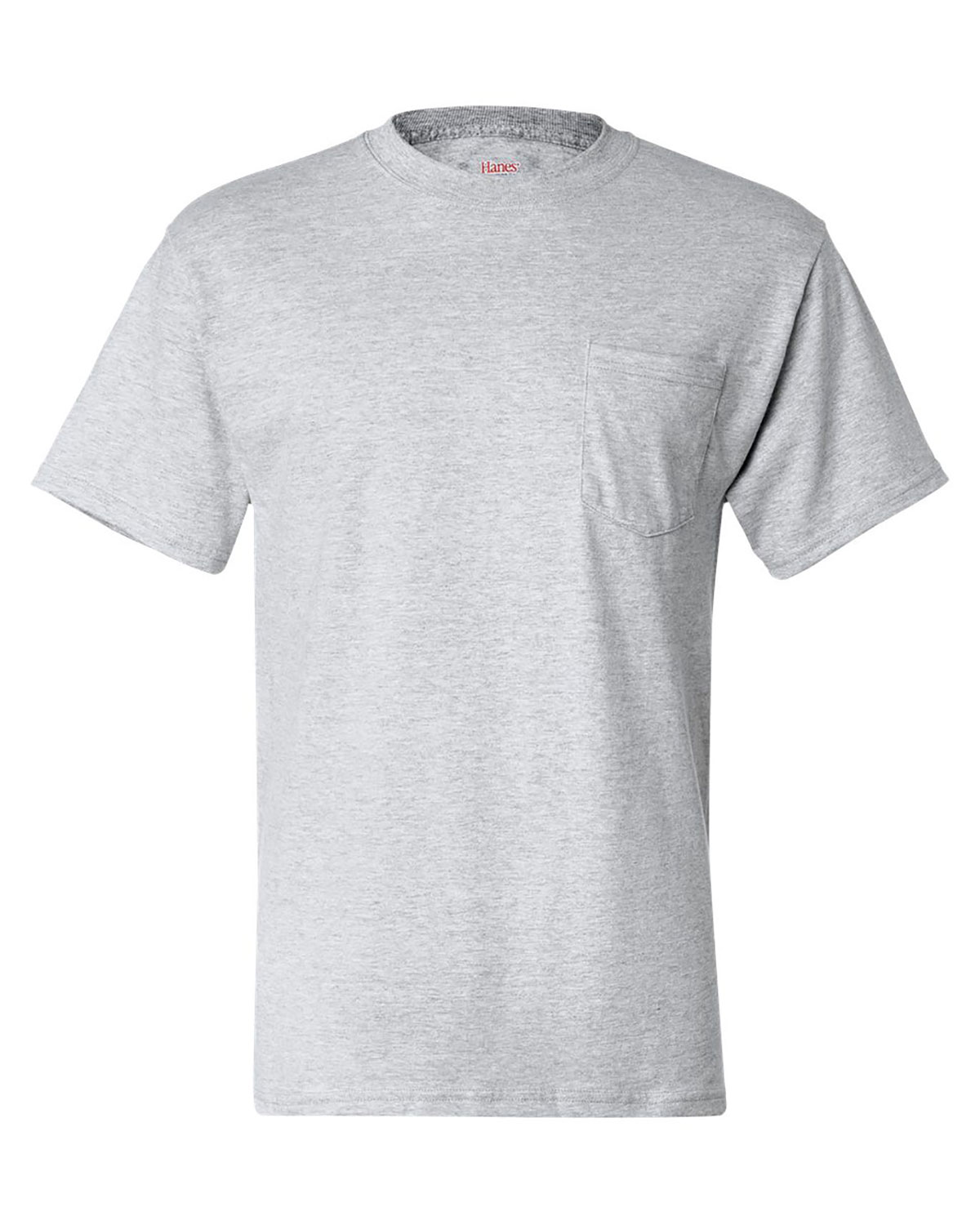Hanes 5190 Men Beefy 100% Cotton T Shirt With Pocket-BigNTallApparel.com