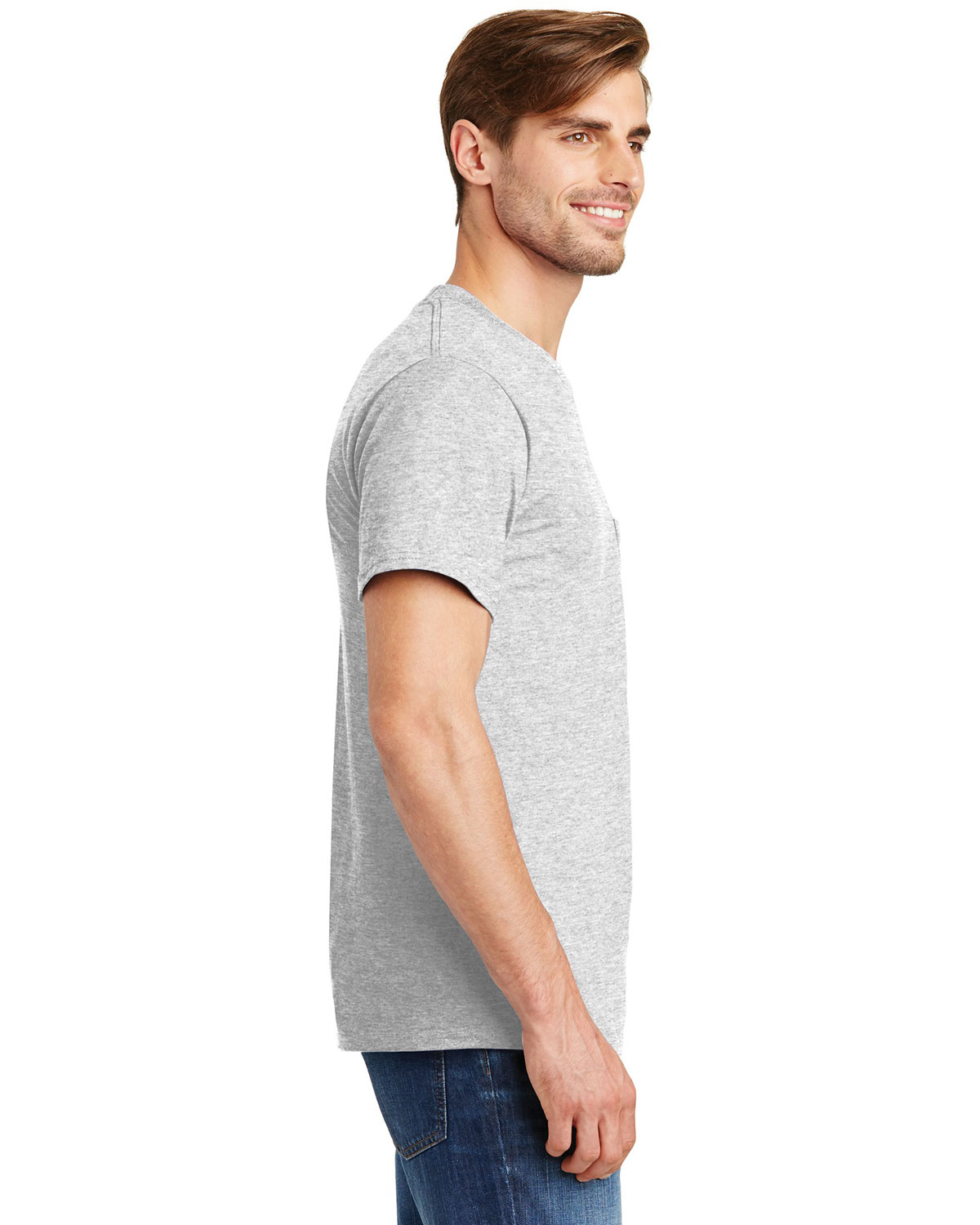 Hanes 5190 Men Beefy 100 Cotton T Shirt With Pocket 3252