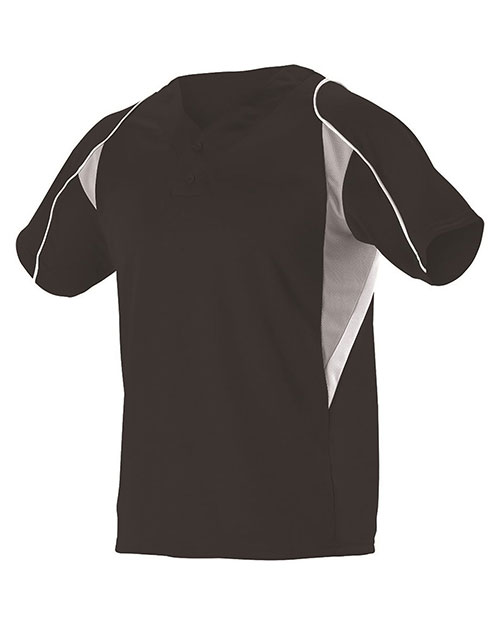 Alleson Athletic 529  Two Button Henley Baseball Jersey