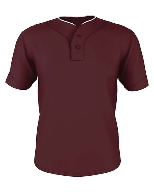 Alleson Athletic 52MTHJ Two Button Mesh Baseball Jersey With Piping