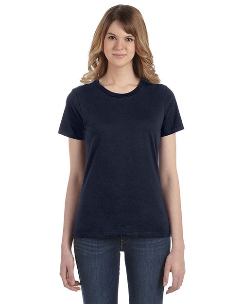 Anvil 880 Women Fashion Fit Ringspun T-Shirt Navy at bigntallapparel