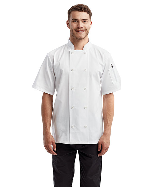 Artisan Collection by Reprime RP656  Unisex Short-Sleeve Sustainable Chef's Jacket