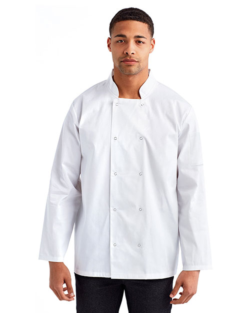Artisan Collection by Reprime RP665 Unisex Studded Front Long-Sleeve Chef's Jacket