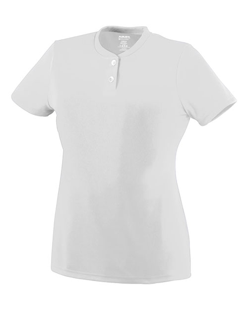 Augusta Sportswear 1212 Ladies Wicking Two-Button Jersey