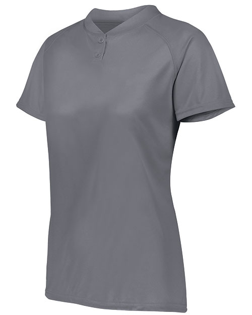 Augusta Sportswear 1567 Ladies Attain Wicking Two-Button Softball Jersey
