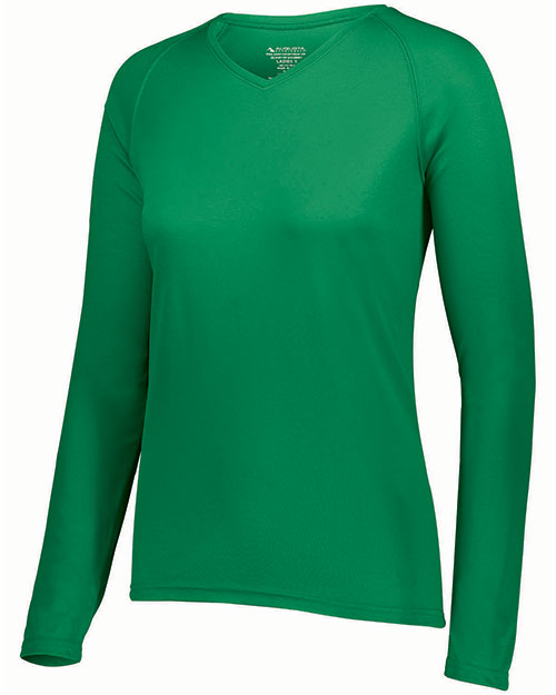 Augusta Sportswear 2797 Women's Attain Wicking Long Sleeve V-Neck T-Shirt