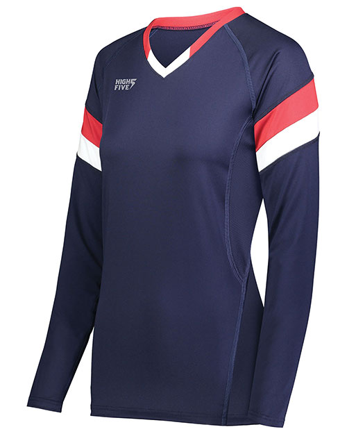 Augusta Sportswear 342243 Girls TruHit Tri-Color Long Sleeve Jersey