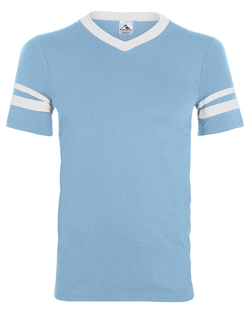 Augusta Sportswear 360 V-Neck Jersey with Striped Sleeves