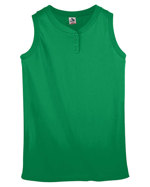 Augusta Sportswear 551 Girls' Sleeveless Two-Button Softball Jersey