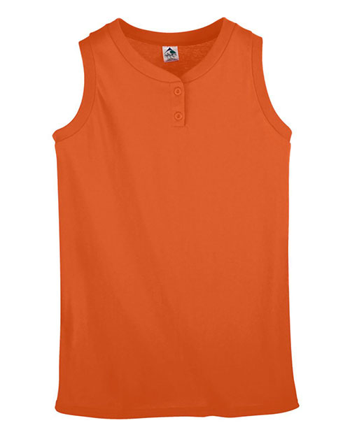 Augusta Sportswear 551 Girls Sleeveless Two-Button Softball Jersey
