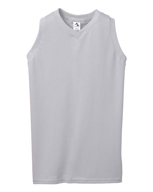 Augusta Sportswear 557 Girls Sleeveless V-Neck Poly/Cotton Jersey