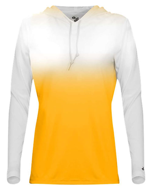 Badger 4208 Women's Ombre Long Sleeve Hooded T-Shirt
