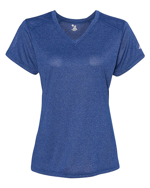 Badger 4362 Women's Pro Heather V-Neck T-Shirt