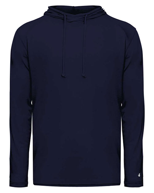 Badger 4905 Tri-Blend Surplice Hooded Long Sleeve T-Shirt