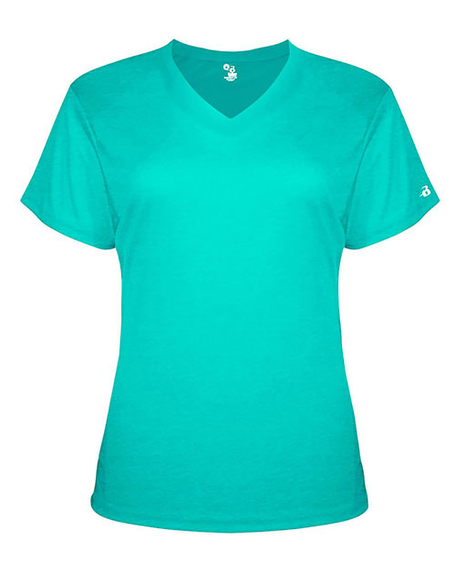 Badger 4962 Women’s Triblend Performance V-Neck Short Sleeve T-Shirt