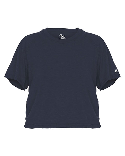 Badger 4963 Women's Tri-Blend Crop T-Shirt
