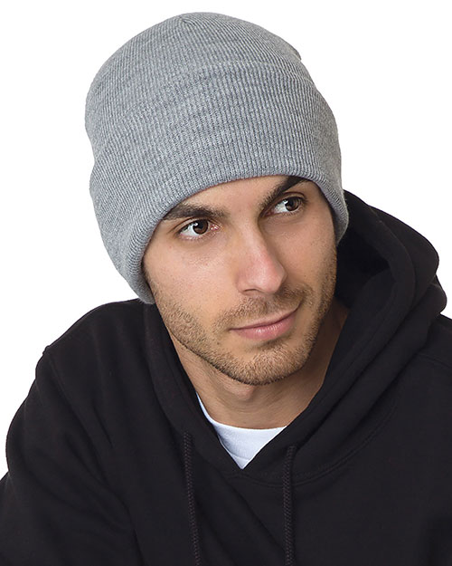 Bayside 3895  USA Made 12" Knit Cuff Beanie