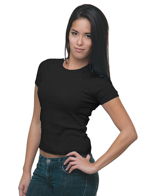 Bayside 4539 Women's USA-Made Cap Sleeve T-Shirt