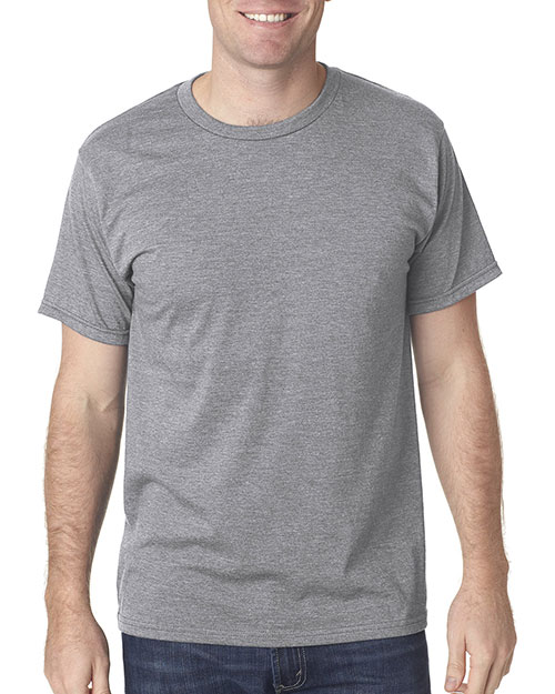 Bayside 5010 Men Heather Jersey Tee Heather Grey at bigntallapparel