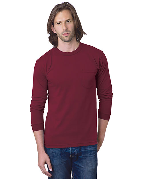 Bayside 8100 USA-Made Long Sleeve T-Shirt with a Pocket