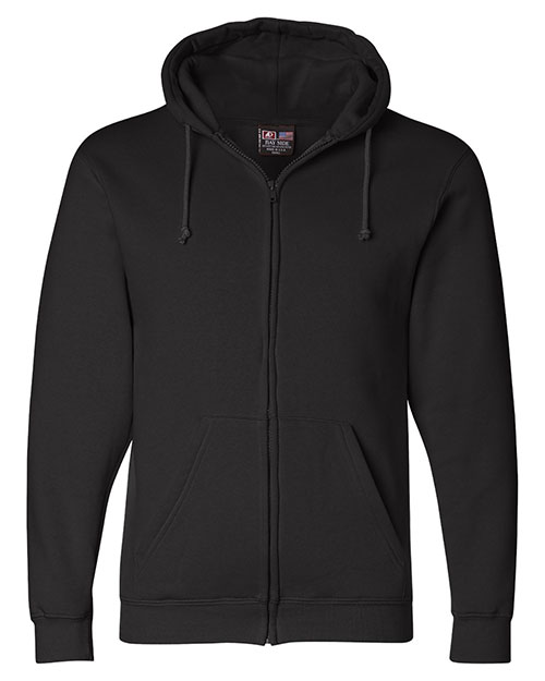 Bayside 900 Men Usa Made Full Zip Hood Black at bigntallapparel