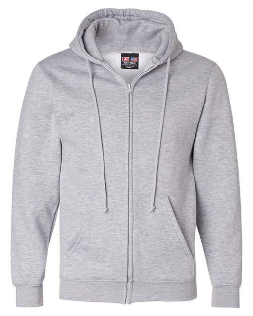 Bayside 900 Men Usa Made Full Zip Hood Dark Ash at bigntallapparel
