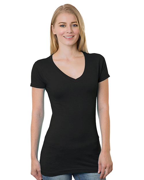 Bayside BA3407 Ladies' USA Made V-Neck T-Shirt
