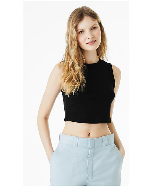 Bella + Canvas 1013BE Ladies' Micro Ribbed Spaghetti Crop Tank