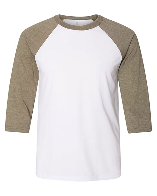 Bella + Canvas 3200 Three-Quarter Sleeve Baseball Tee