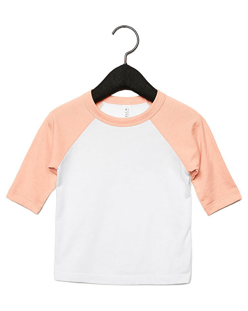 Bella + Canvas 3200T Men Toddler 3/4-Sleeve Baseball T-Shirt