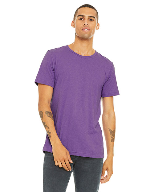 Canvas 3413C Men 4 Oz. Howard Tri-Blend T-Shirt Purple Triblend at bigntallapparel