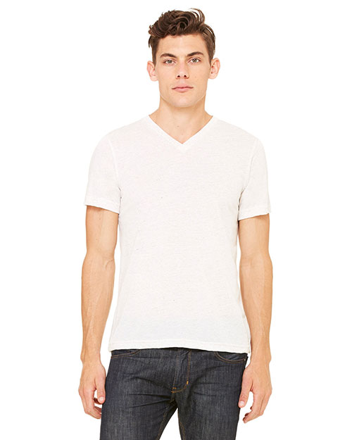 Canvas 3415C Men 3.4 Oz. Short-Sleeve V-Neck Triblend Oatmeal Triblend at bigntallapparel