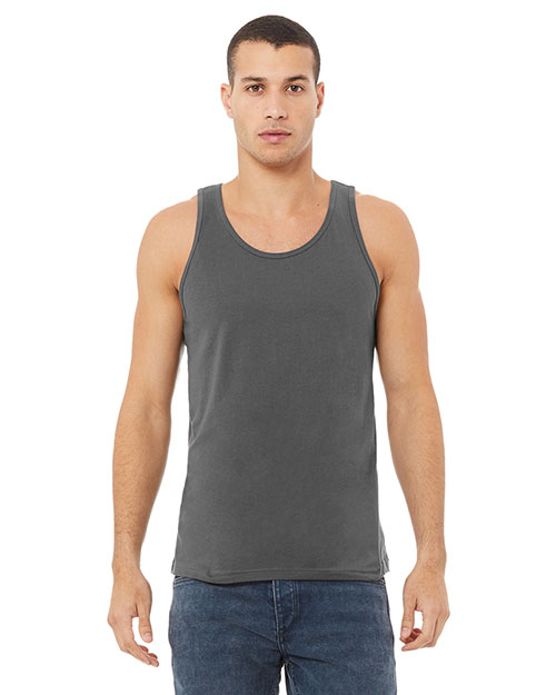 Bella 3480 Men  Jersey Tank Asphalt at bigntallapparel