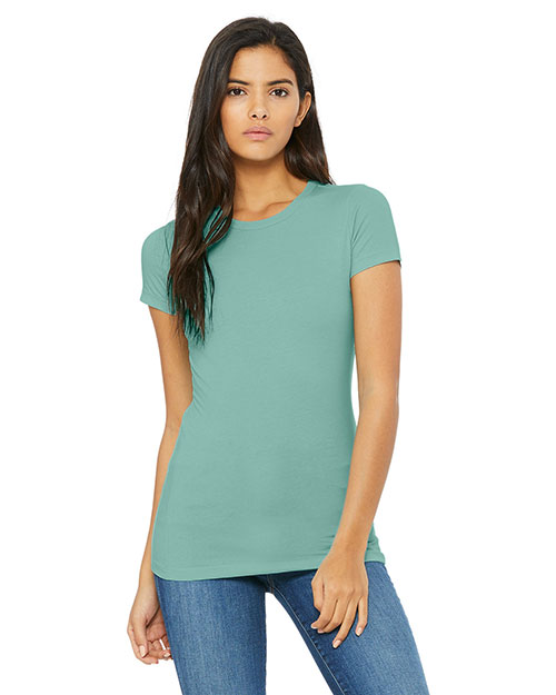 Bella 6004 Women The Favorite T-Shirt Seafoam Blue at bigntallapparel