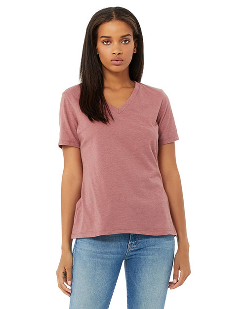 Bella + Canvas 6405CVC Women's Relaxed Heather CVC V-Neck Tee