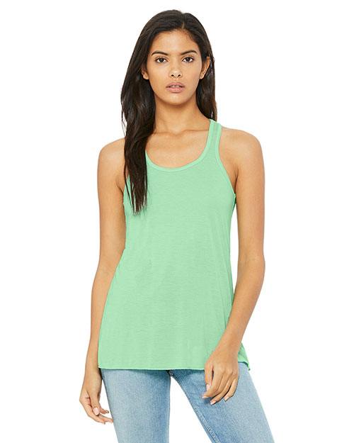 Bella B8800 Women Flowy Racerback Tank Mint at bigntallapparel