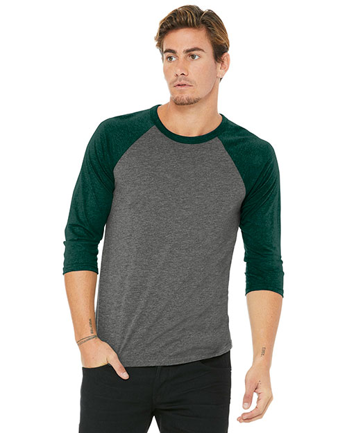 Bella + Canvas BC3200  BELLA+CANVAS Unisex 3/4-Sleeve Baseball Tee. BC3200
